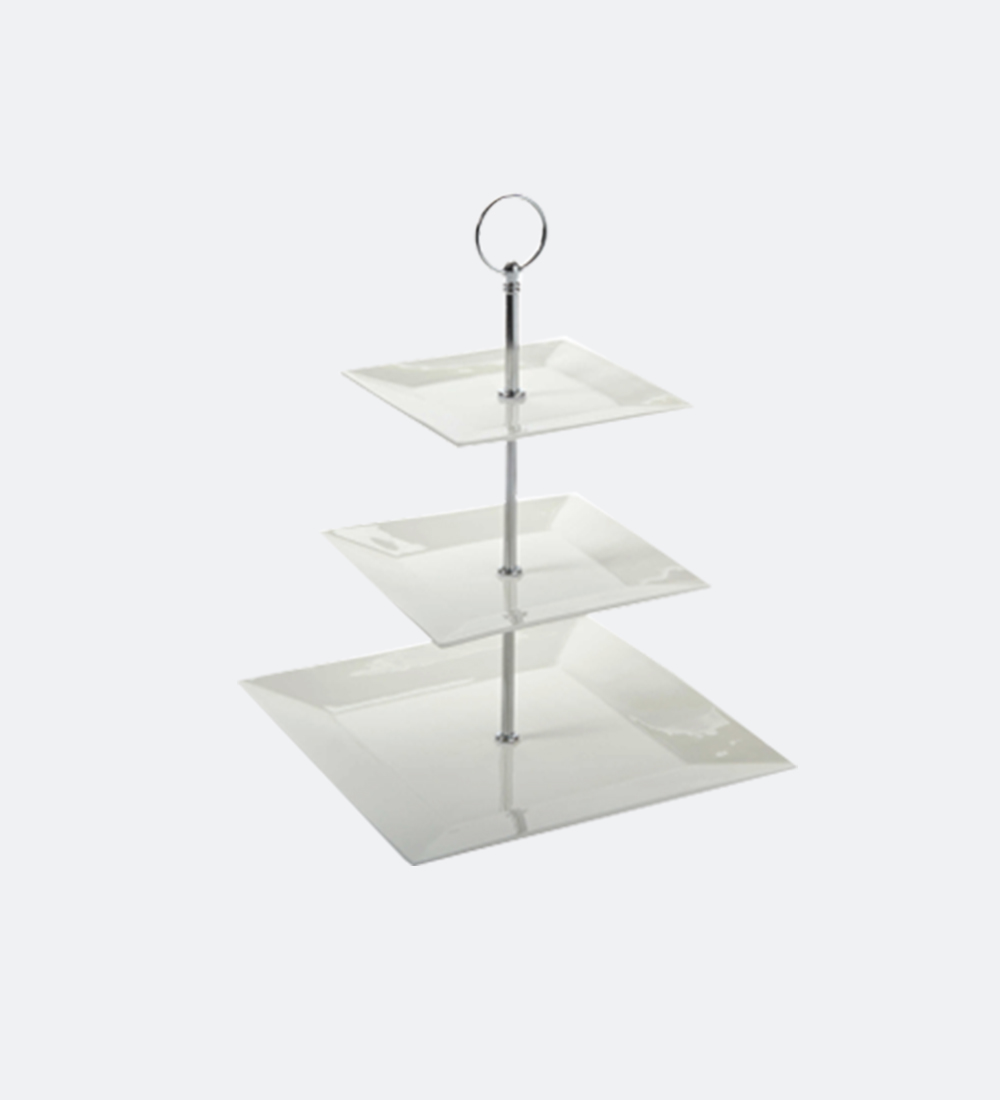 3 TIER SERVING SET SQUARE